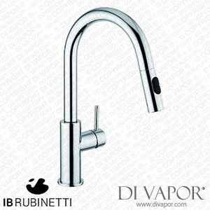 IB Rubinetti LO381CC Loft Lateral Lever and Extractible Shower Sink Mixer Tap Spare Parts