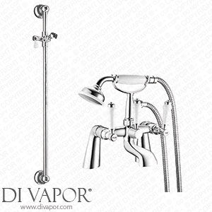 Victorian Plumbing Lancaster Traditional Bath Shower Mixer with Slider Rail Kit - Chrome - LSRK Spare Parts