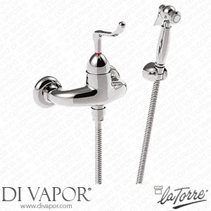 La Torre 11030 + IGEN KIT CA Shut Off Hygienic Shower Combined with Wall Mixer Spare Parts