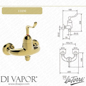 La Torre 11030 Tiffany Exposed Shower Valve Spare Parts