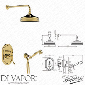 La Torre 11050 R SOF KIT LEO Tiffany Shower Spare Parts