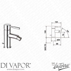 La Torre 12011 CS Towertech Bidet Tap with Pop-Up Waste Spare Parts
