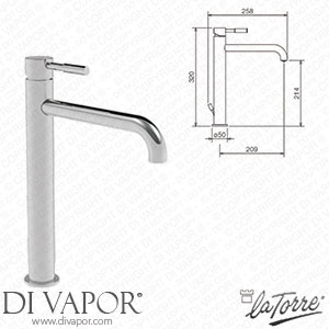 La Torre 12507 CS NEWTECH Towertech Tall Bathroom Tap with Pop-Up Waste Spare Parts