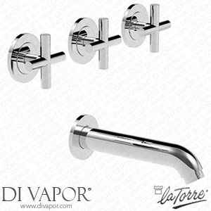 La Torre 12743 Crosstech Built-In Bath Group 2 Outlets with Diverter and Bath Spout Spare Parts