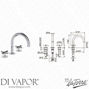 La Torre 12803 CS Crosstech Deck Mounted Tap Spare Parts