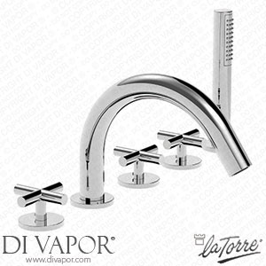 La Torre 12848 Crosstech 4-Hole 2-Handle Bath Edge Combination Spare Parts