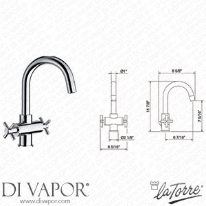 La Torre 14601 CR CS Crosstech Lavatory Tap with Pop-Up Waste Spare Parts