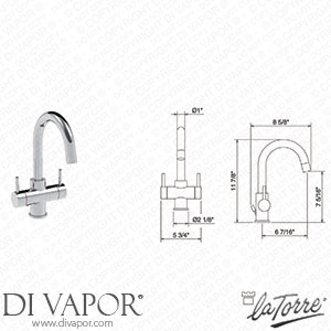 La Torre 14601 TO CS NewTech Tap with Pop-Up Waste Spare Parts