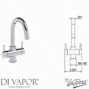 La Torre 14601 TO TC NewTech Tap without Pop-Up Waste Spare Parts