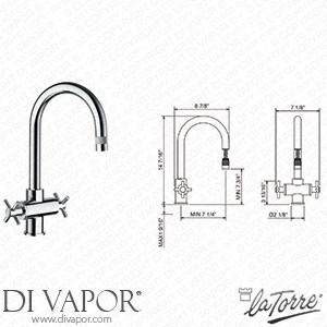 La Torre 14781 CR TowerTech 2 Handle Kitchen Tap with Pull-Down Spray Spare Parts