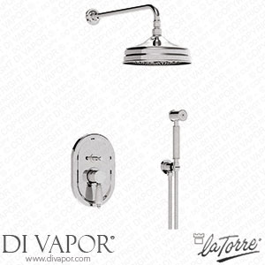 La Torre 15050 R SOFF KIT Imperial Built-In Shower with Diverter 20 mm Shower Head and Wall-Mounted Hand Shower Spare Parts