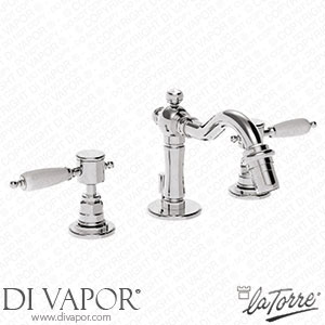 La Torre 15710 Imperial 3-Hole Bidet Mixer with Drain and Retro Spout Spare Parts