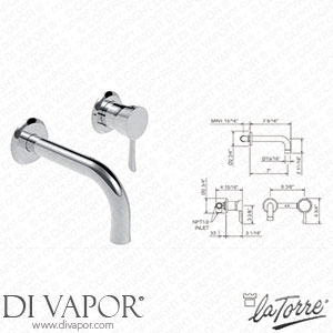 La Torre 17200 TC Konvex Wall Mounted Lavatory Set Spare Parts