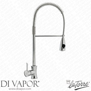 La Torre 17481 Konvex Single-Lever Sink Mixer with High Spout and Extendable Shower Head Spare Parts
