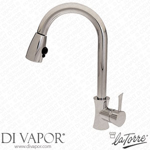 La Torre 17787 Konvex Single-Lever Sink Mixer with High Spout and Pull-Out Shower Spare Parts