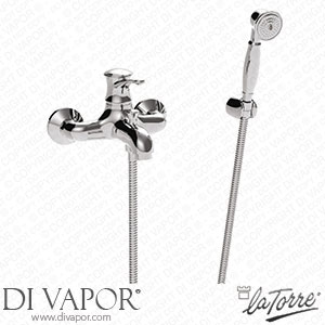 La Torre 22019 Nobel External Bath Mixer with Fixed Shower Support Spare Parts