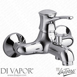 La Torre 22020/S Nobel External Single-Lever Bath Mixer without Accessories Spare Parts