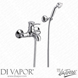 La Torre 22020 Nobel External Bath Mixer with Adjustable Shower Support Spare Parts