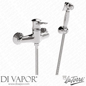 La Torre 22030 + IGEN KIT CA Shut Off Hygienic Shower Combined with Wall Mixer Spare Parts