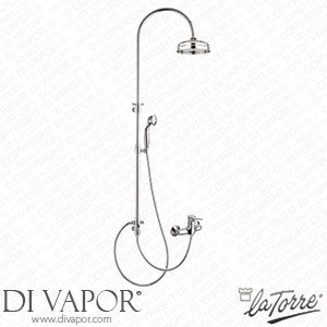La Torre 22036 COL Nobel Shower Exterior Complete with Column and Shower Head Spare Parts