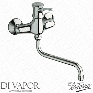 La Torre 22070 Nobel Wall Sink Tap with Lower S Spout Spare Parts
