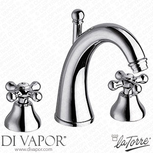 La Torre 23701 Leonardo 3-Hole Washbasin Mixer with High Spout and Drain Spare Parts