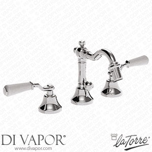 La Torre 23710 RE LE Leonardo III 3-Hole Bidet Mixer with Drain and Retro Spout Spare Parts