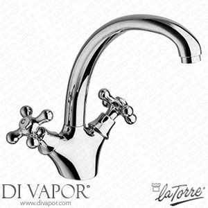 La Torre 23771 Leonardo Single Hole Two-Handle Kitchen Mixer Tap with High Swivel Spout Spare Parts