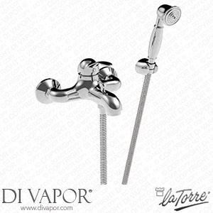 La Torre 24019 Artisya External Bath Mixer with Fixed Shower Support Spare Parts