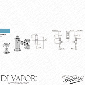 La Torre 25001 CS Victoria Widespread Lavatory Tap with Pop-Up Waste Spare Parts