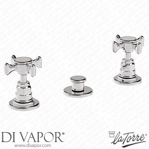 La Torre 25011 Victoria 3 Holes Bidet Set with Pop-Up Waste Spare Parts