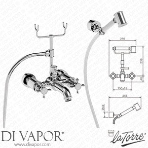 La Torre 25020/150 Vicotria External Bath Shower Mixer Spare Parts