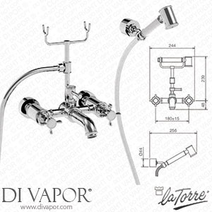La Torre 25020/180 Victoria External Bath Shower Mixer Spare Parts
