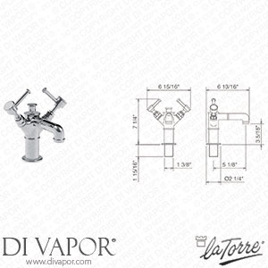 La Torre 25501 LE CS Victoria II Single Hole Mixer Tap with Pop-Up Waste Spare Parts