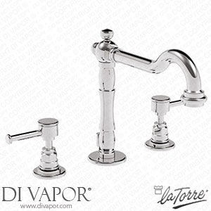 La Torre 25703 RE LE Victoria III 3-Hole Basin Mixer with Retro Spout and Drain Spare Parts