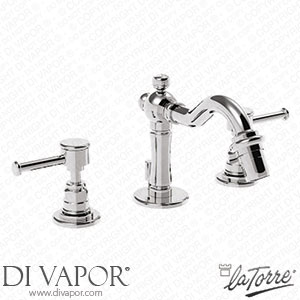 La Torre 25710 RE LE Victoria III 3-Hole Bidet Mixer with Drain and Retro Spout Spare Parts