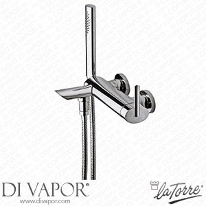 La Torre 26019 Oval External Bath Mixer with Integrated Shower Support Spare Parts