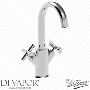 La Torre 26603 CROSS Oval Single Hole High Spout Washbasin Mixer with Drain Spare Parts