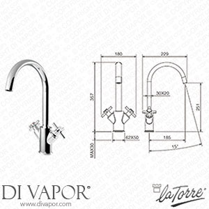 La Torre 26713 CROSS Ovaline Mono Kitchen Tap Spare Parts