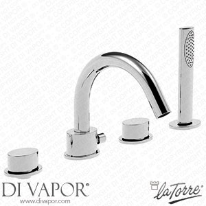 La Torre 26848 Oval 4-Hole 2-Handle Bath Edge Combination Spare Parts