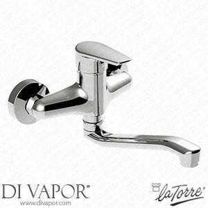La Torre 32070 Metro Single-Lever Wall-Mounted Sink Mixer with Swivel Spout Spare Parts