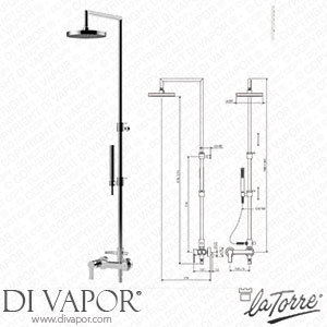 La Torre 35037 CO.SE Italia 150 Shower Spare Parts