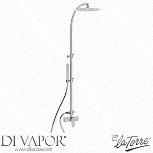 La Torre 37036 COL Woda Shower Exterior Complete with Column and Shower Head Spare Parts