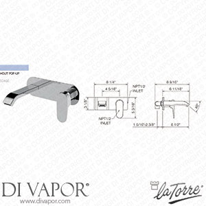 La Torre 37200 TC Woda Wall Mounted Lavatory Tap Spare Parts