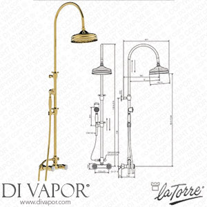 La Torre 39020/S Elisabeth External Bath Mixer Spare Parts