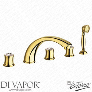 La Torre 39770 Elizabeth Built-In 5-Hole Bath Mixer with Large Spout Spare Parts