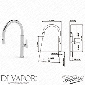 La Torre 40781 DUAL Taya Kitchen Mixer with Pull-Down Spray Spare Parts
