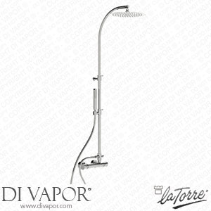 La Torre 40936 COL Taya External Thermostatic Shower with Column and Shower Head In Chromed Steel Spare Parts