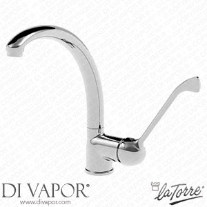 La Torre 42115 Clinic Single-Lever Tap with High Spout and Clinical Lever Spare Parts
