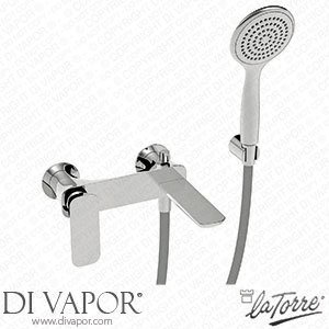 La Torre 44019 Lakes External Bath Mixer with Fixed Wall Hook Spare Parts